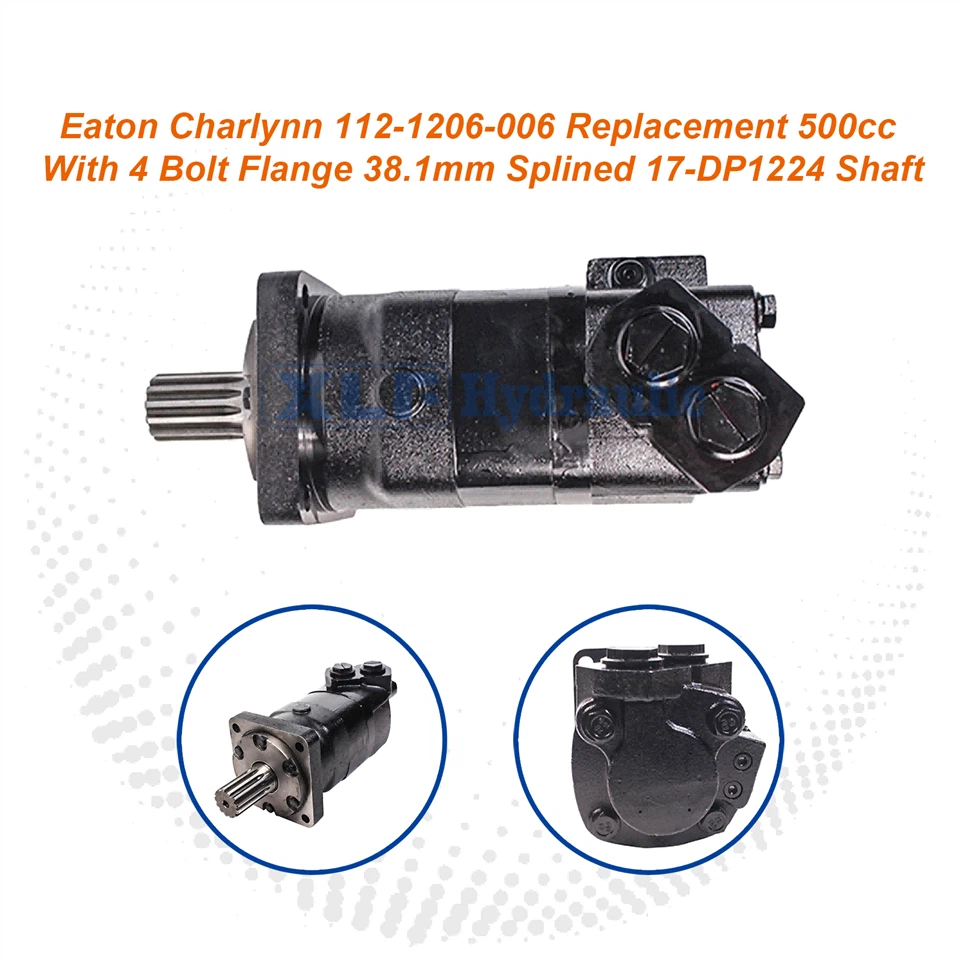 112-1206-006 Eaton Charlynn 500cc Splined Shaft Hydraulic Motor