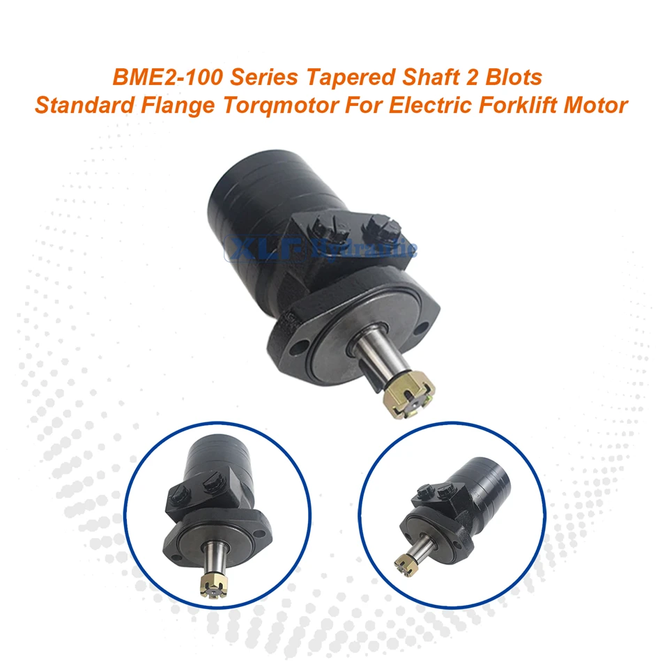 BME2-100 Series Hydraulic Torqmotor | Tapered Shaft 2 Bolts Standard Flange For Electric Forklift