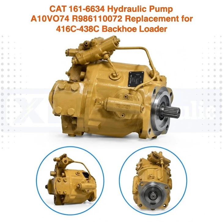 CAT 161-6634 Hydraulic Pump A10VO74 R986110072 Replacement For 416C-438C Backhoe Loader