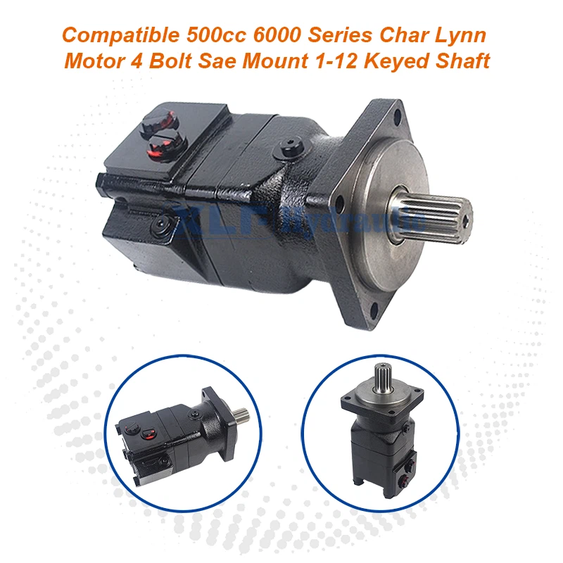 Char Lynn 6000 Series Compatible Motor - 500cc 4 Bolt SAE Mount 1-1/2" Keyed Shaft