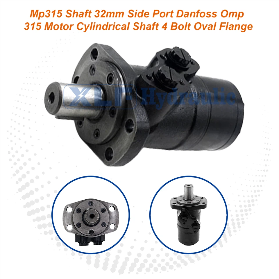Danfoss Omp 315 Mp315 Motor - 32mm Cylindrical Shaft 4 Bolt Oval Flange Side Port