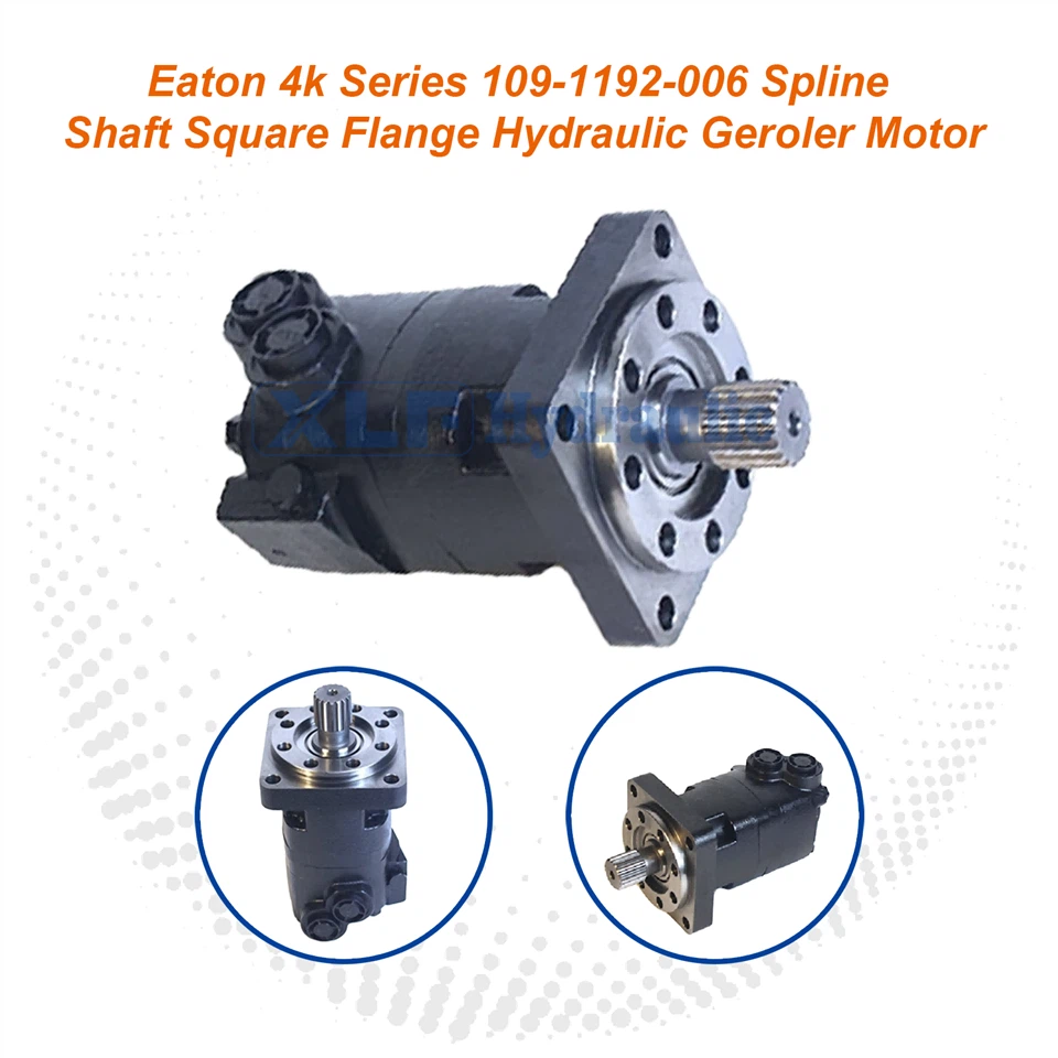 Eaton 4K Series Geroler Motor 109-1192-006 - Spline Shaft Square Flange