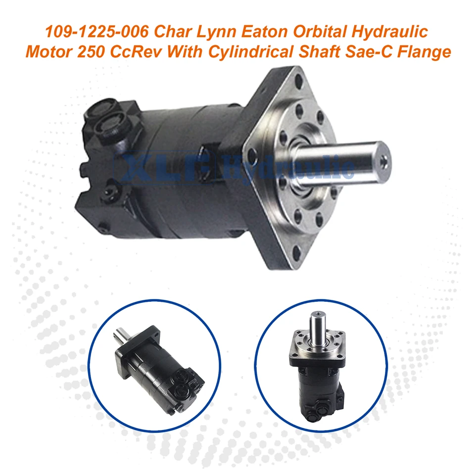 Eaton Char Lynn 109-1225-006 Orbital Hydraulic Motor - 250 CC/Rev, Cylindrical Shaft, SAE-C Flange