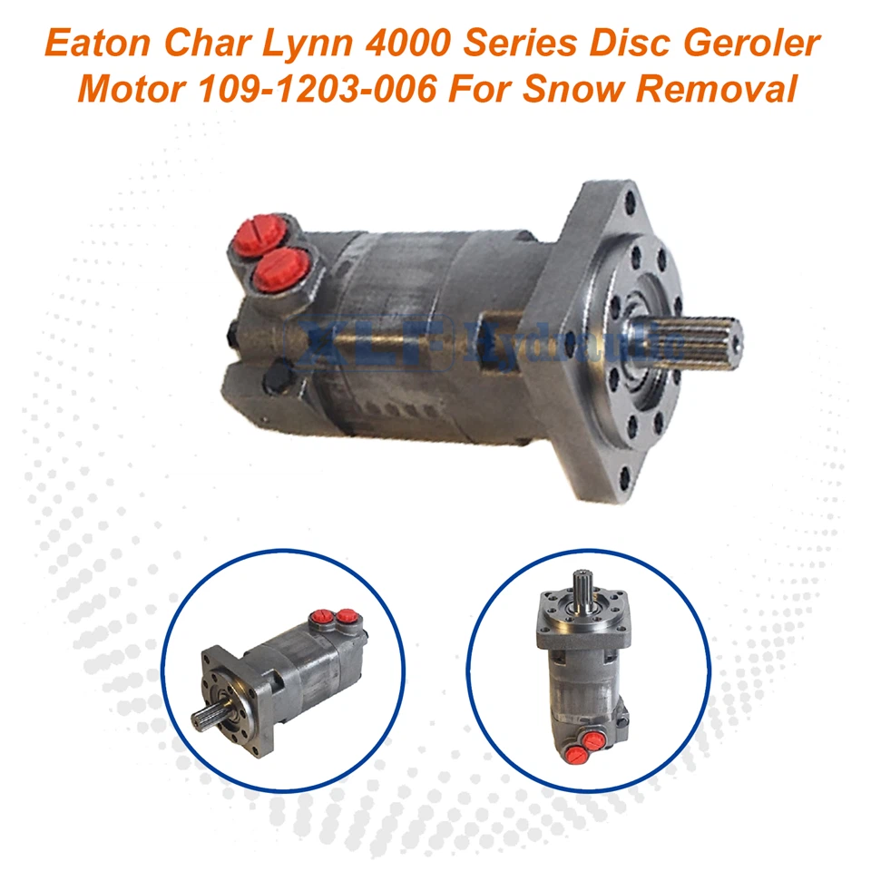 Eaton Char Lynn 4000 Series 109-1203-006 Disc Geroler Hydraulic Motor - High Torque For Snow Removal
