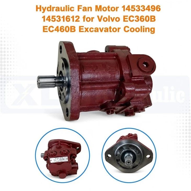 Hydraulic Fan Motor 14533496 14531612 For Volvo EC360B EC460B Excavator Cooling