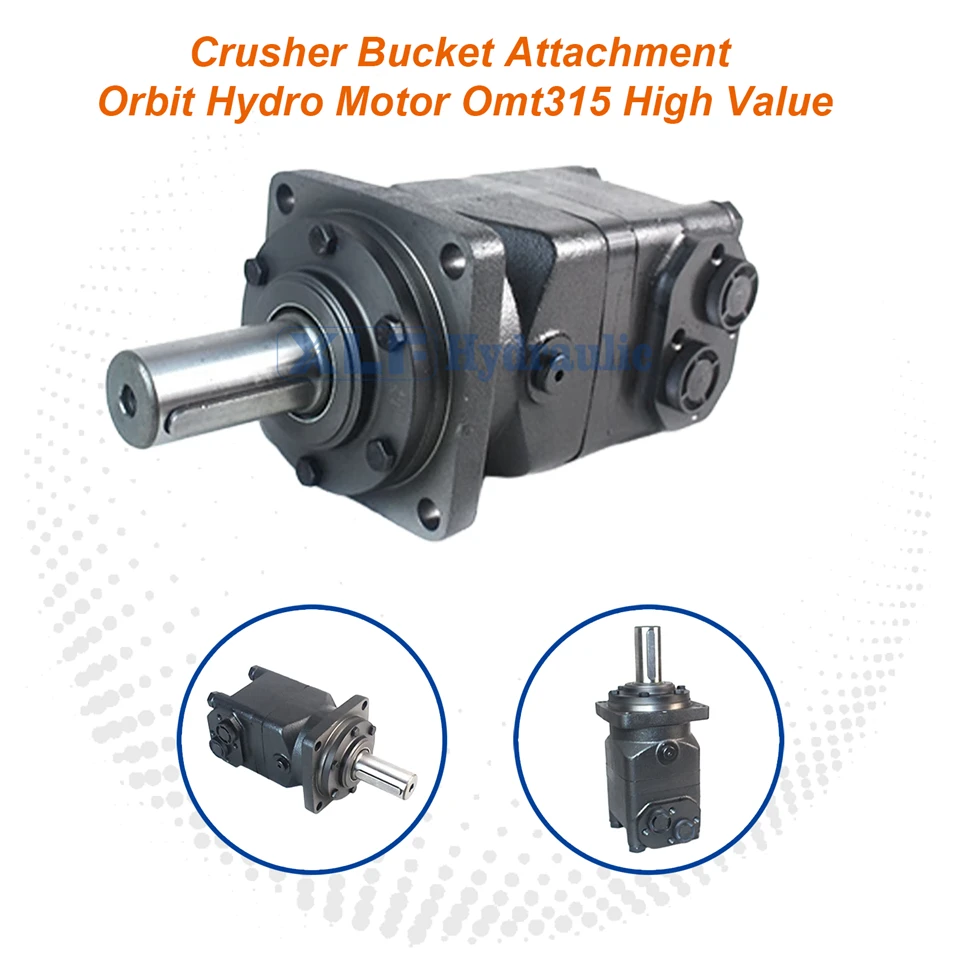 OMT315 Orbital Hydraulic Motor Crusher Bucket Attachment