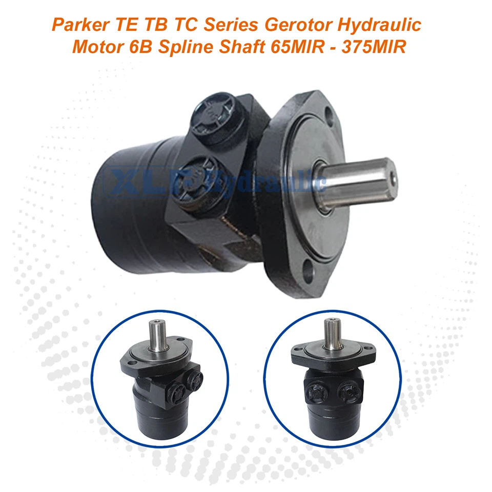 Parker TE TB TC Series Gerotor Hydraulic Motor - 6B Spline Shaft 65-375MlR LSHT