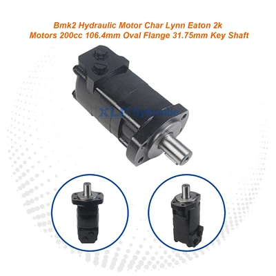 BMK2 Hydraulic Motor | 200cc, 106.4mm Oval Flange, 31.75mm Key Shaft | Replace Eaton Char-Lynn 2K Series