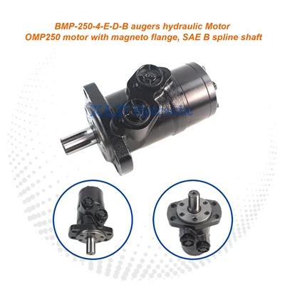 BMP-250-4-E-D-B Auger Hydraulic Motor | Replace OMP250 | Magneto Flange, SAE B Spline Shaft