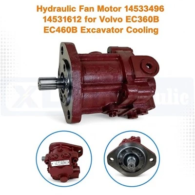 Hydraulic Fan Motor 14533496 14531612 For Volvo EC360B EC460B Excavator Cooling