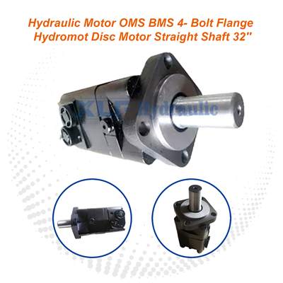 Hydraulic Motor OMS BMS | 4-Bolt Flange Hydromot Disc Motor 32mm Straight Shaft