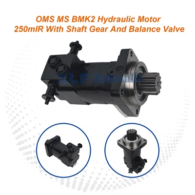 Hydraulic Motor OMS MS BMK2 250ml/R - Shaft Gear & Balance Valve