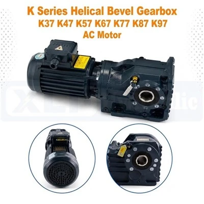 K Series Helical Bevel Gearbox K37 K47 K57 K67 K77 K87 K97 AC Motor