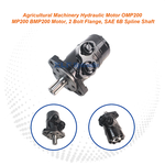 OMP200 MP200 BMP200 Agricultural Machinery Hydraulic Motor 2 Bolt Flange SAE 6B Spline Shaft