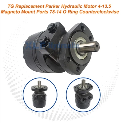 TG Replacement Parker Hydraulic Motor 4-13.5 Magneto Mount Ports 7/8-14 O Ring Counterclockwise