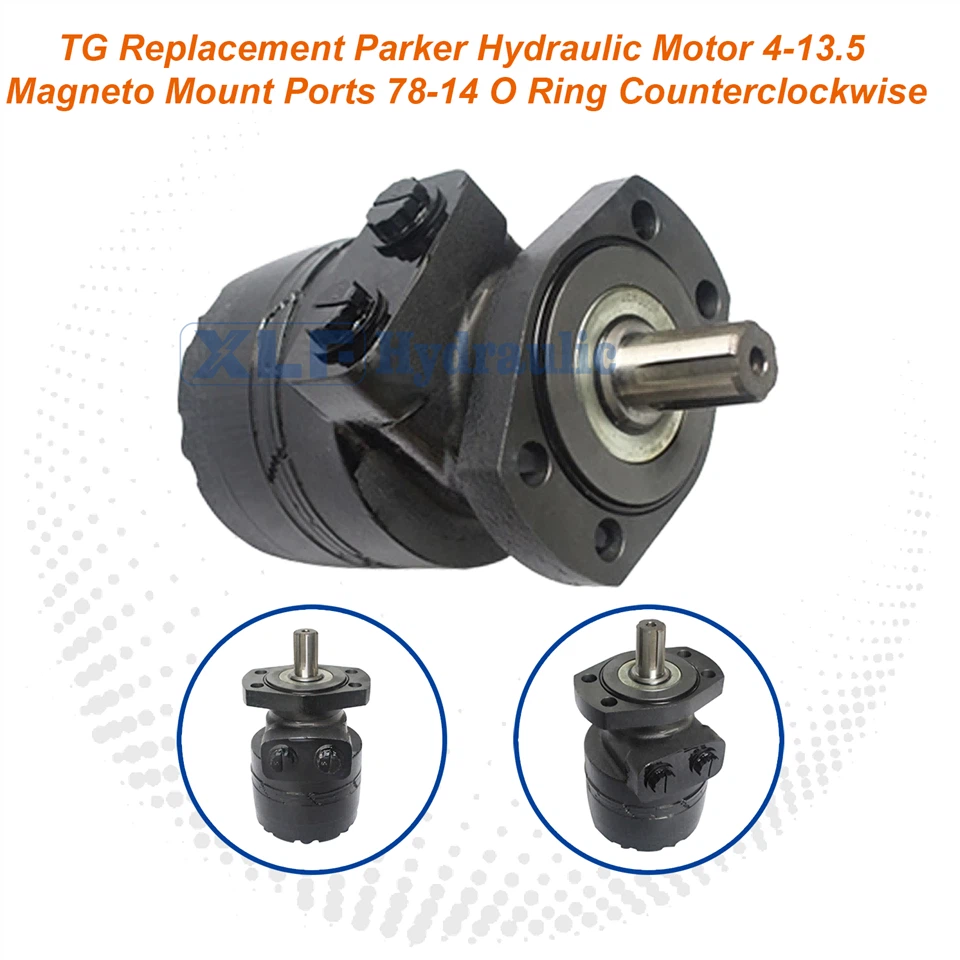 TG Replacement Parker Hydraulic Motor 4-13.5 Magneto Mount Ports 7/8-14 O Ring Counterclockwise